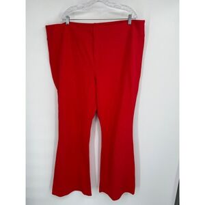 Halara High Waisted Red Flare Pull on Yoga Pants Plus‎ Size 3XL NWT